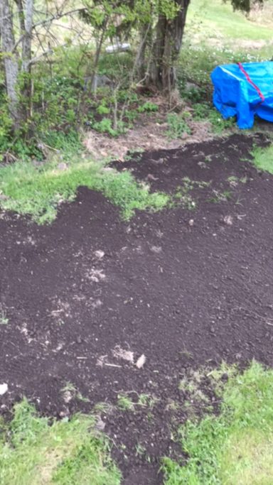 Reparation med förstklassig jord Reparation av skador efter vildsvin